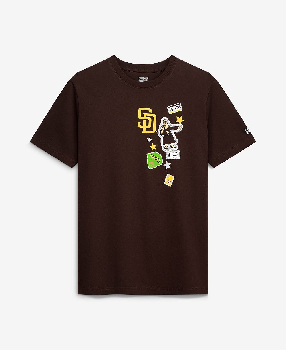 Мужская футболка New Era с коротким рукавом и принтом San Diego Padres