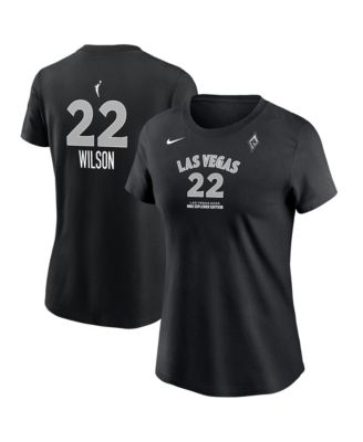 Женская футболка Nike с именем и номером A'ja Wilson Las Vegas Aces, выпуск Explorer Edition