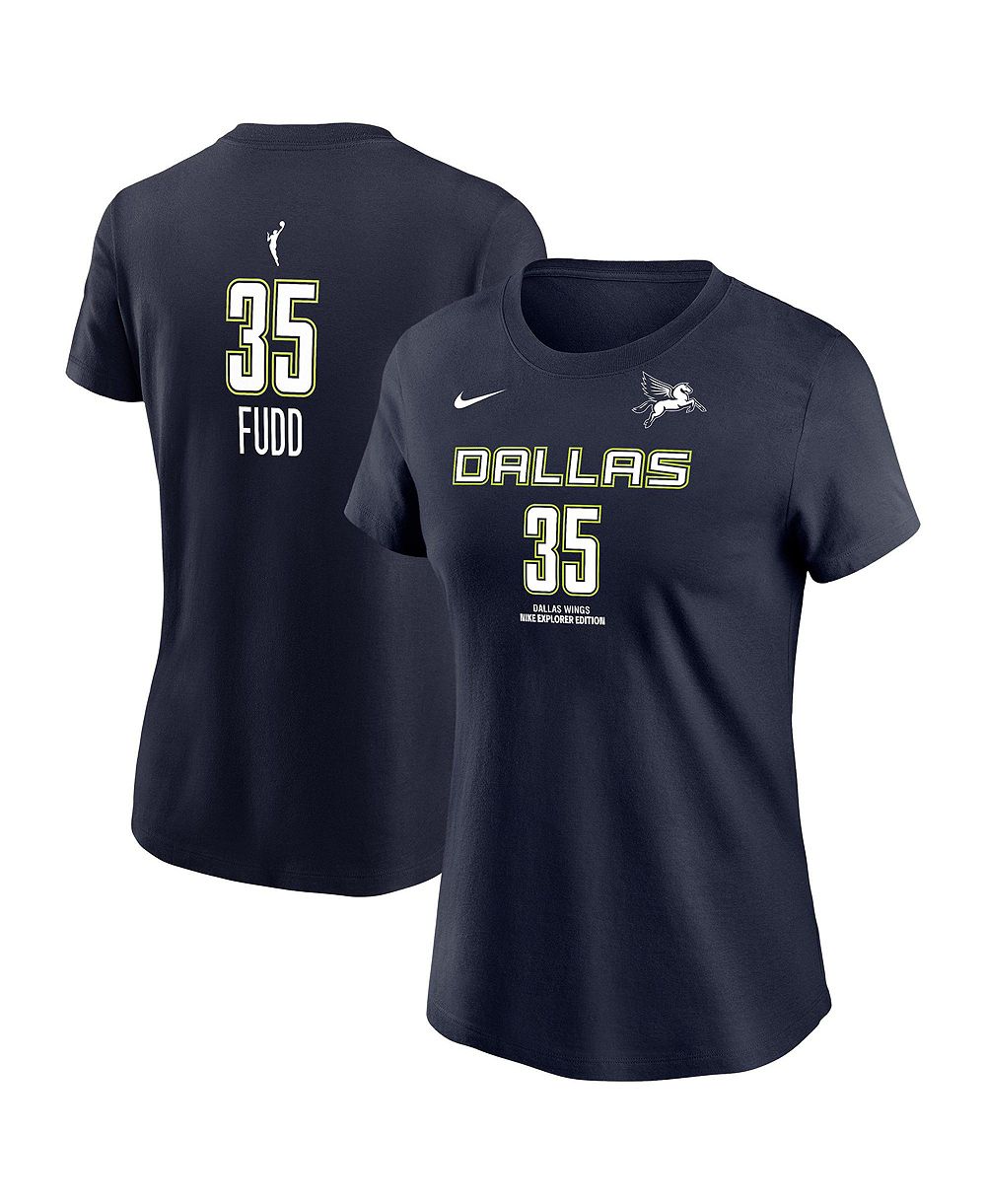Nike Women's Dallas Wings Azzi Fudd Explorer Edition Printed Graphic Relaxed-Fit T-Shirt