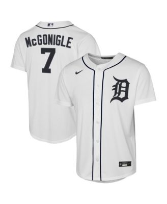 Детская реплика домашней джерси Detroit Tigers с именем Кевина Макгонигла от Nike