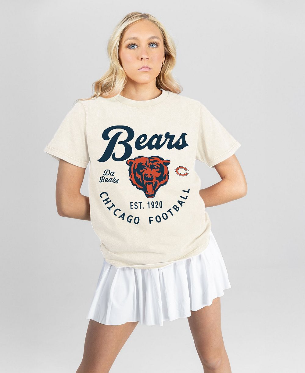 Женская классическая футболка Gameday Couture Chicago Bears с принтом и коротким рукавом, оверсайз