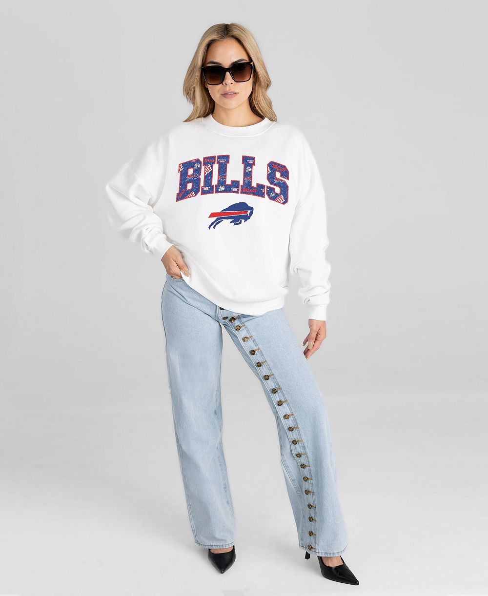 Женский оверсайз пуловер Gameday Couture с принтом Buffalo Bills Sweet Play
