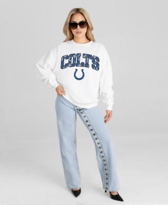 Женская безразмерная толстовка Gameday Couture Indianapolis Colts Sweet Play с заниженной линией плеча