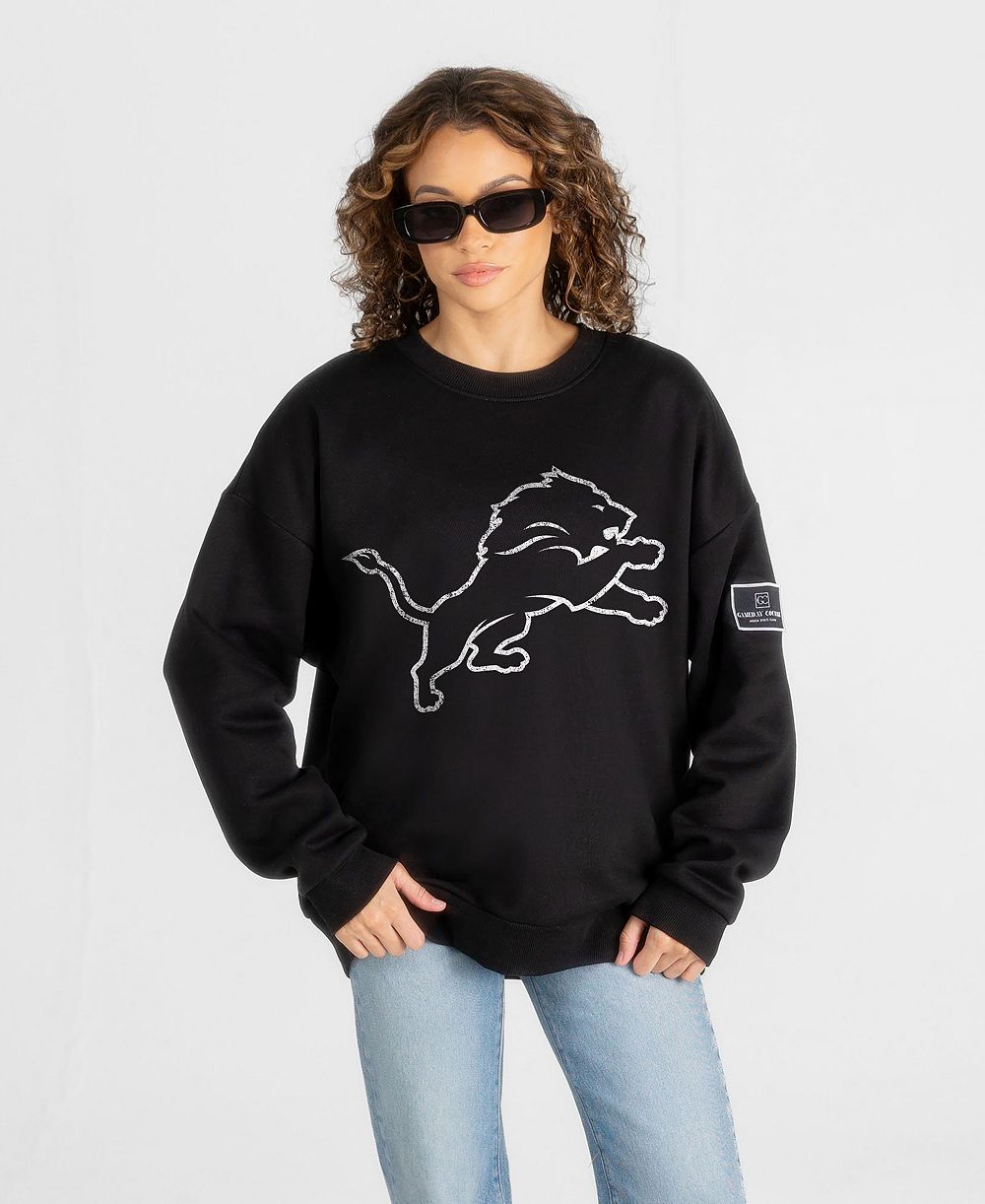 Женская оверсайз толстовка Gameday Couture Detroit Lions Bold Move с заниженными плечами