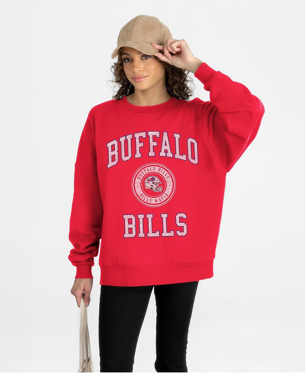 Женский свитшот Gameday Couture Buffalo Bills с заниженными плечами увеличенного размера