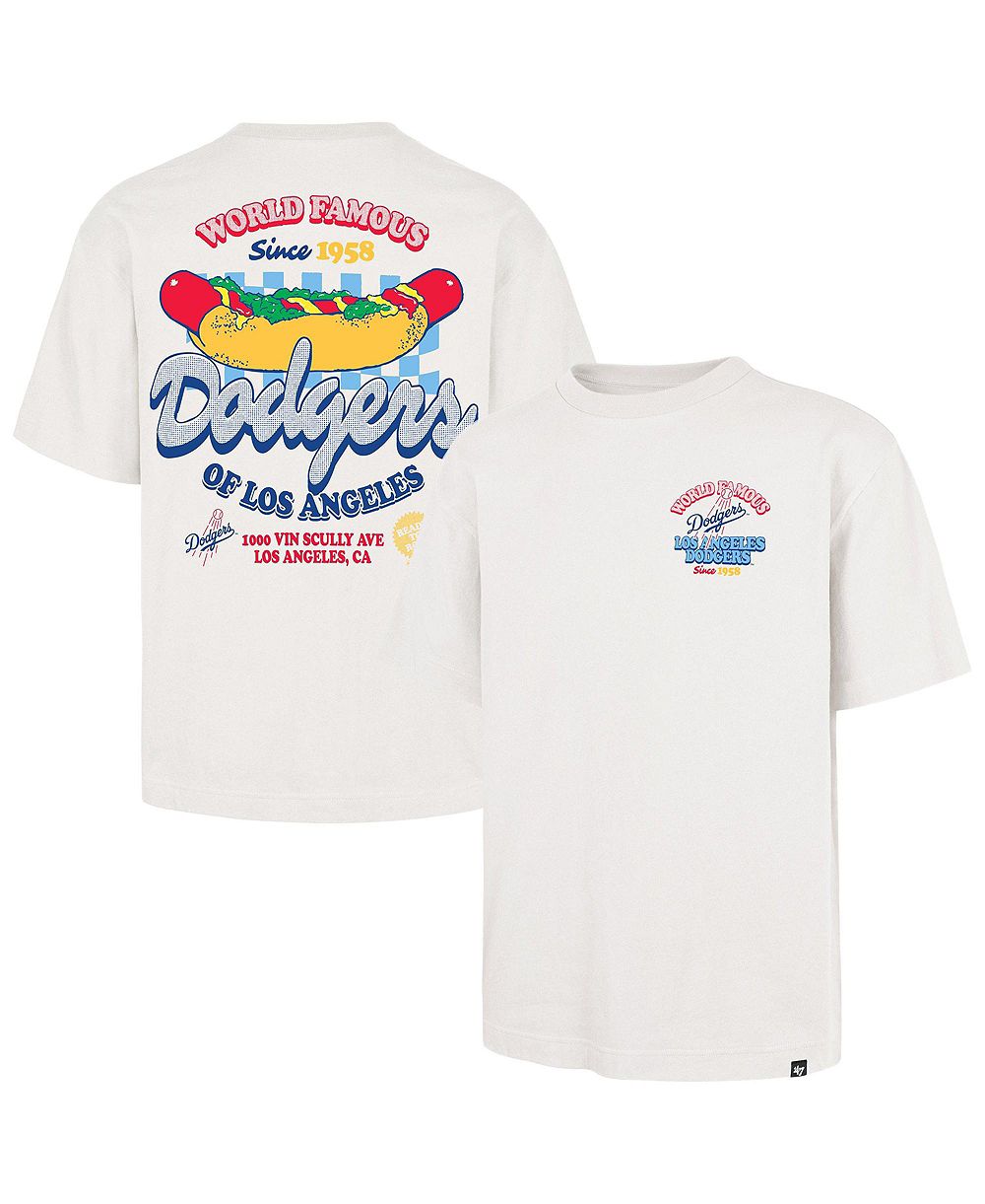 '47 Brand Men's Cream Los Angeles Dodgers Glizzy T-Shirt
