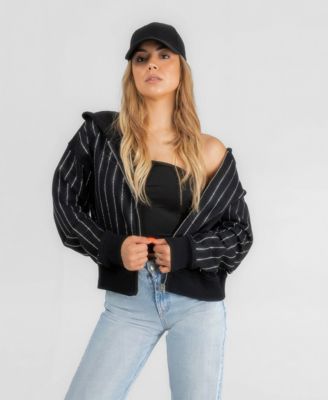 Женская укороченная худи Gameday Couture с опущенными плечами и полной молнией, коллекция Buffalo Bills "Eyes on the Prize"