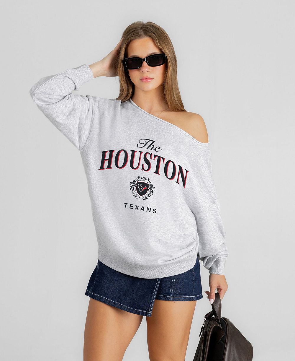 Gameday Couture женская толстовка с открытыми плечами Houston Texans Offsides Energy