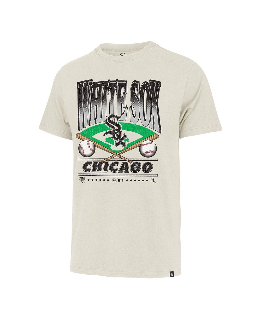 '47 Brand Men's Chicago White Sox Straight Shot Two Franklin Screen-Print Graphics Regular-Fit T-Shirt