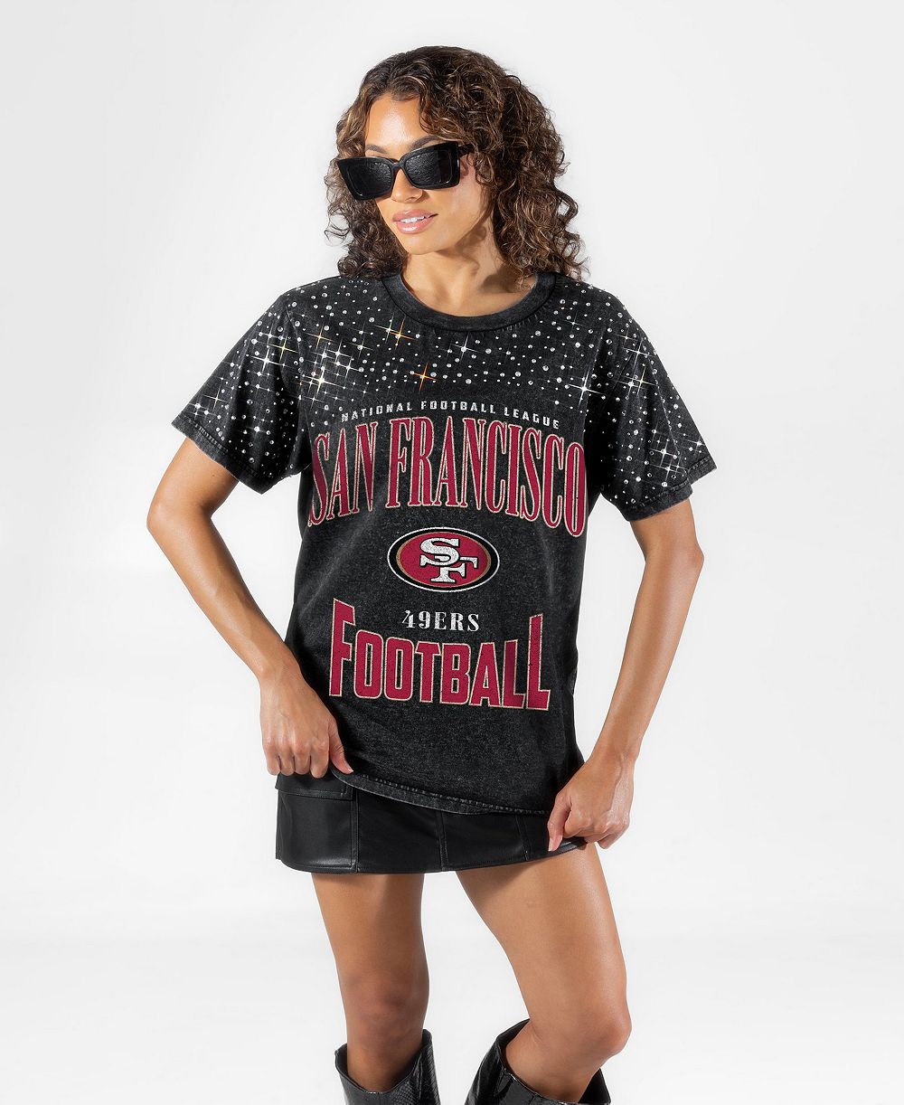 Женская футболка Gameday Couture с кристаллами San Francisco 49ers In the Zone