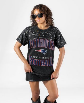 Gameday Couture Women's New England Patriots In the Zone Washed Micro Rhinestone T-Shirt