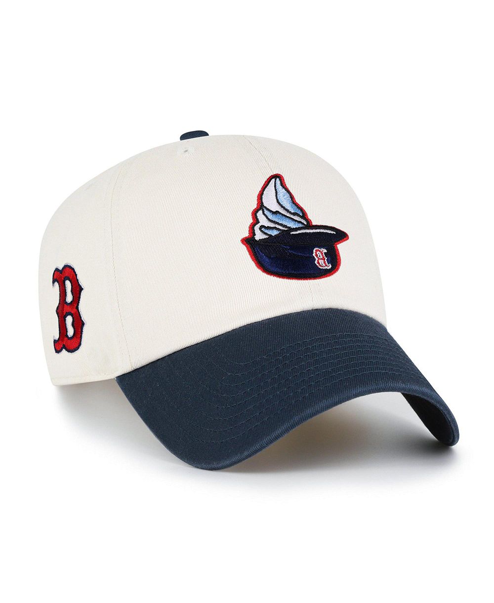 '47 Brand Men's Natural Boston Red Sox Single Swirl Ice Cream Helmet 2.0 Clean Up Adjustable Hat