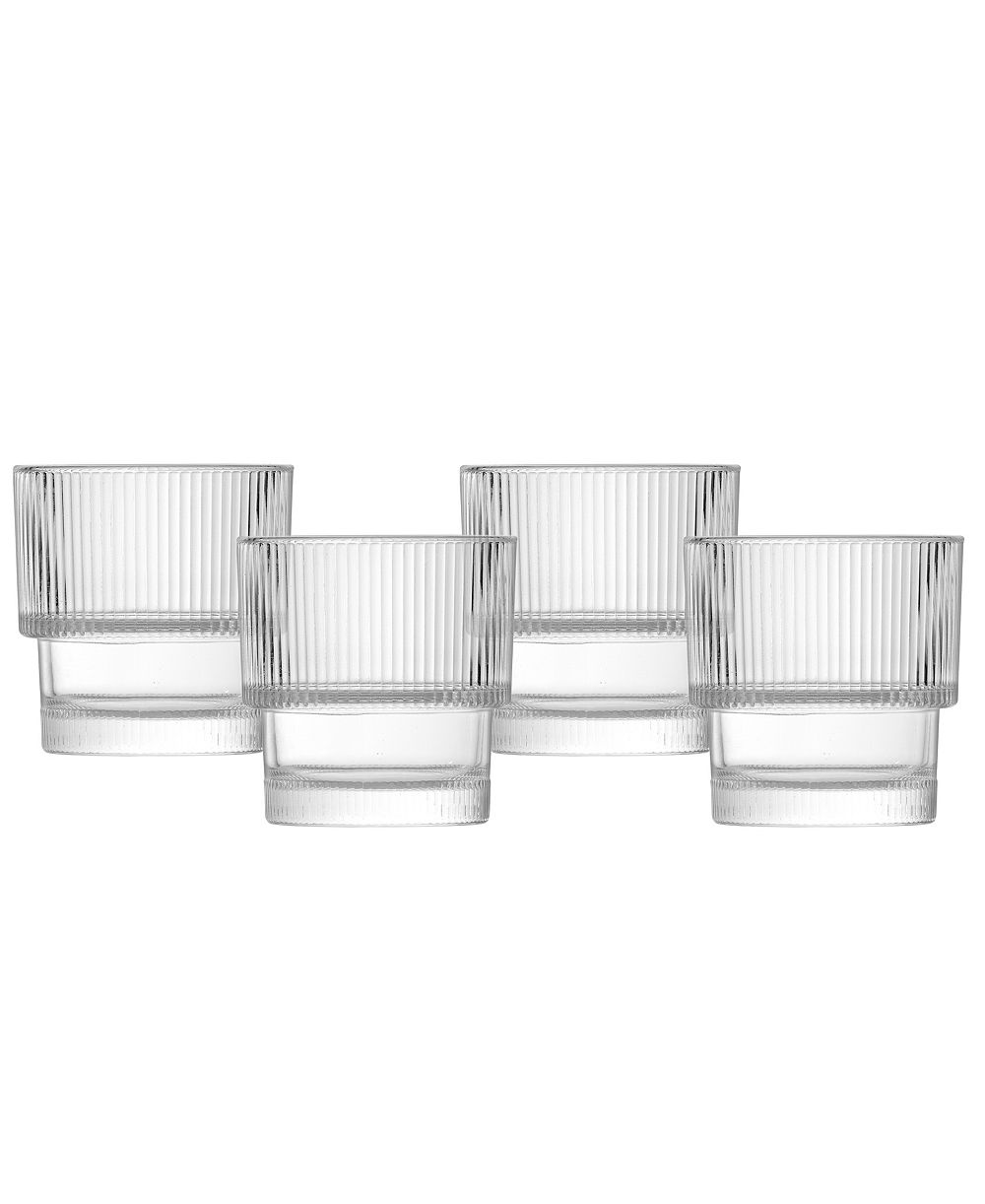 Стаканы Fortessa Noho Stackable Rocks Double Old Fashioned, набор из 4 шт.
