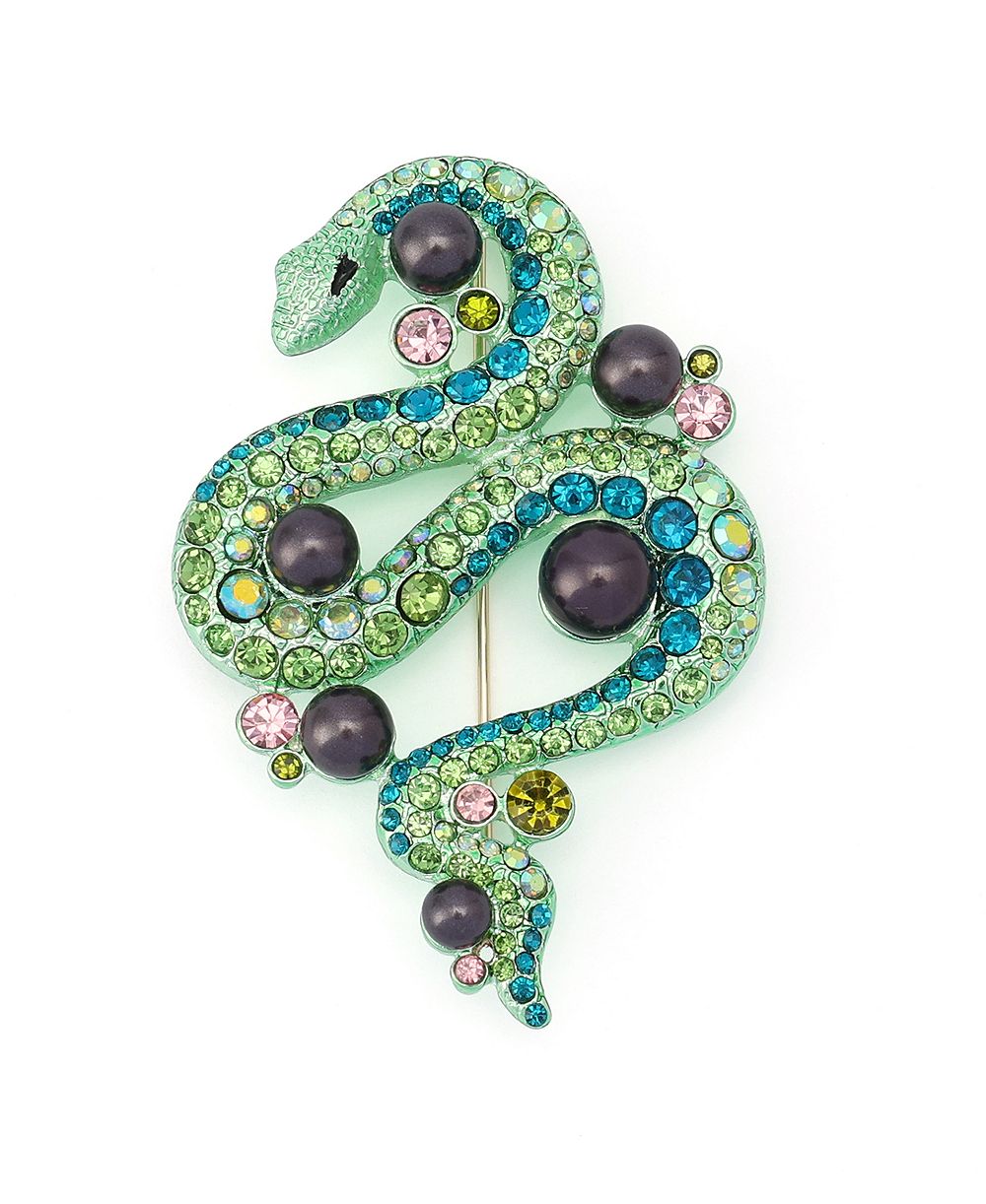 Брошь Betsey Johnson в виде змеи с имитацией камней