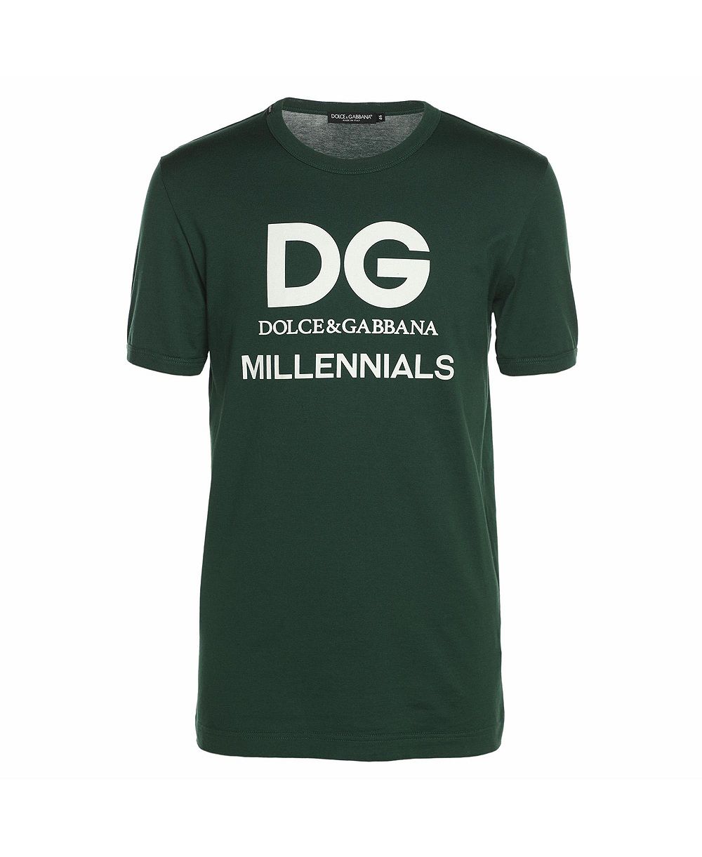 Б/у женская футболка Dolce & Gabbana с графическим принтом логотипа Millennials