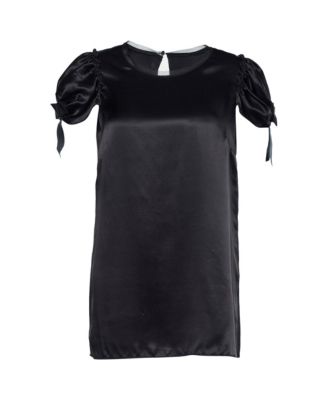 Pre-Owned Dolce & Gabbana Women's Silk Puff Sleeve Top