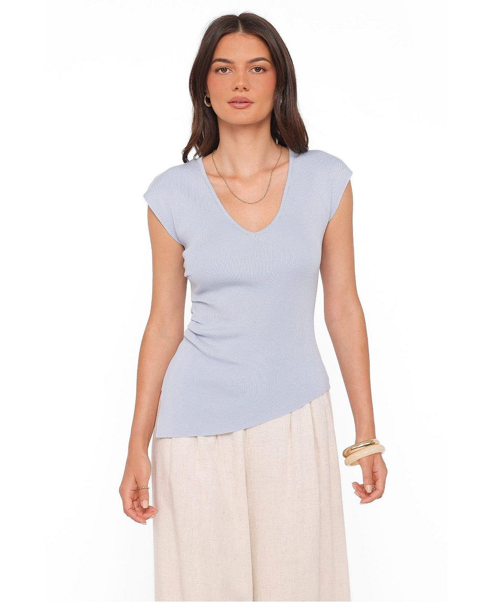 Женская блузка Petal and Pup Tori V-Neck Short-Sleeve Asymmetrical-Hem