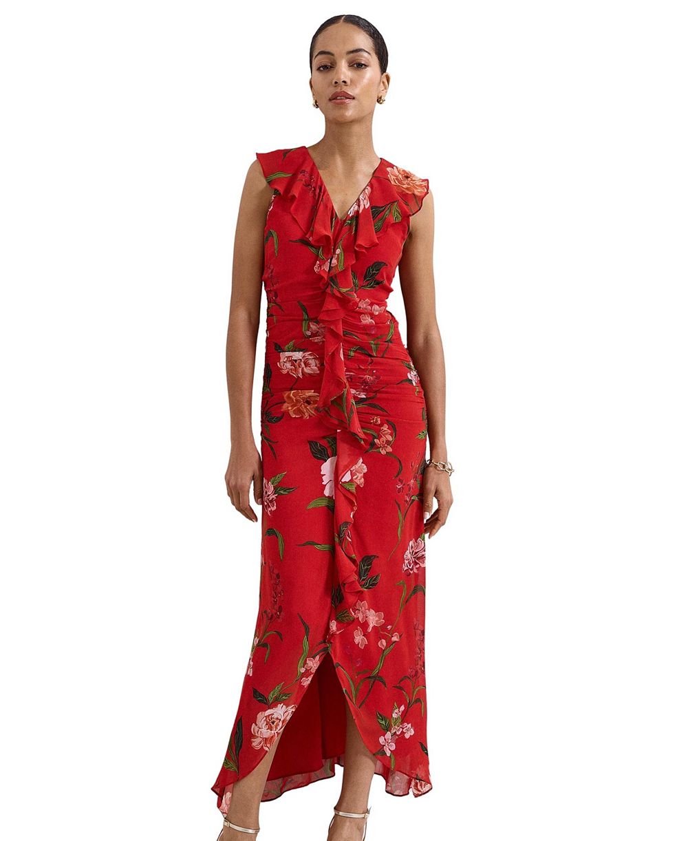 Phase Eight Женское макси-платье Mae Floral с V-образным вырезом