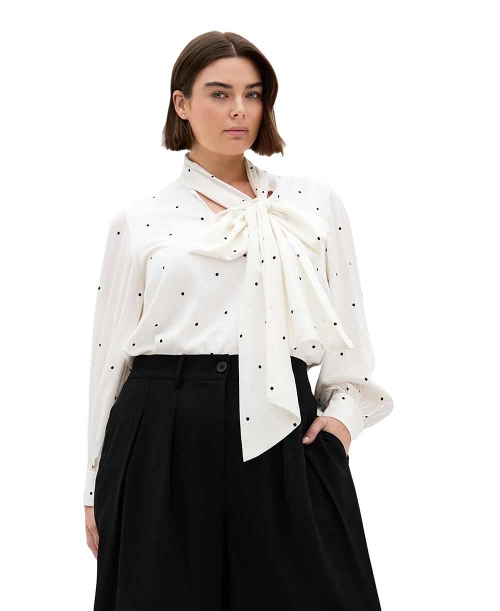CITY CHIC женская блузка Kensie с галстуком на шее