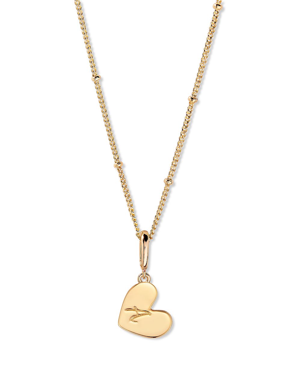 brook & york ожерелье Penelope Initial Heart с позолотой