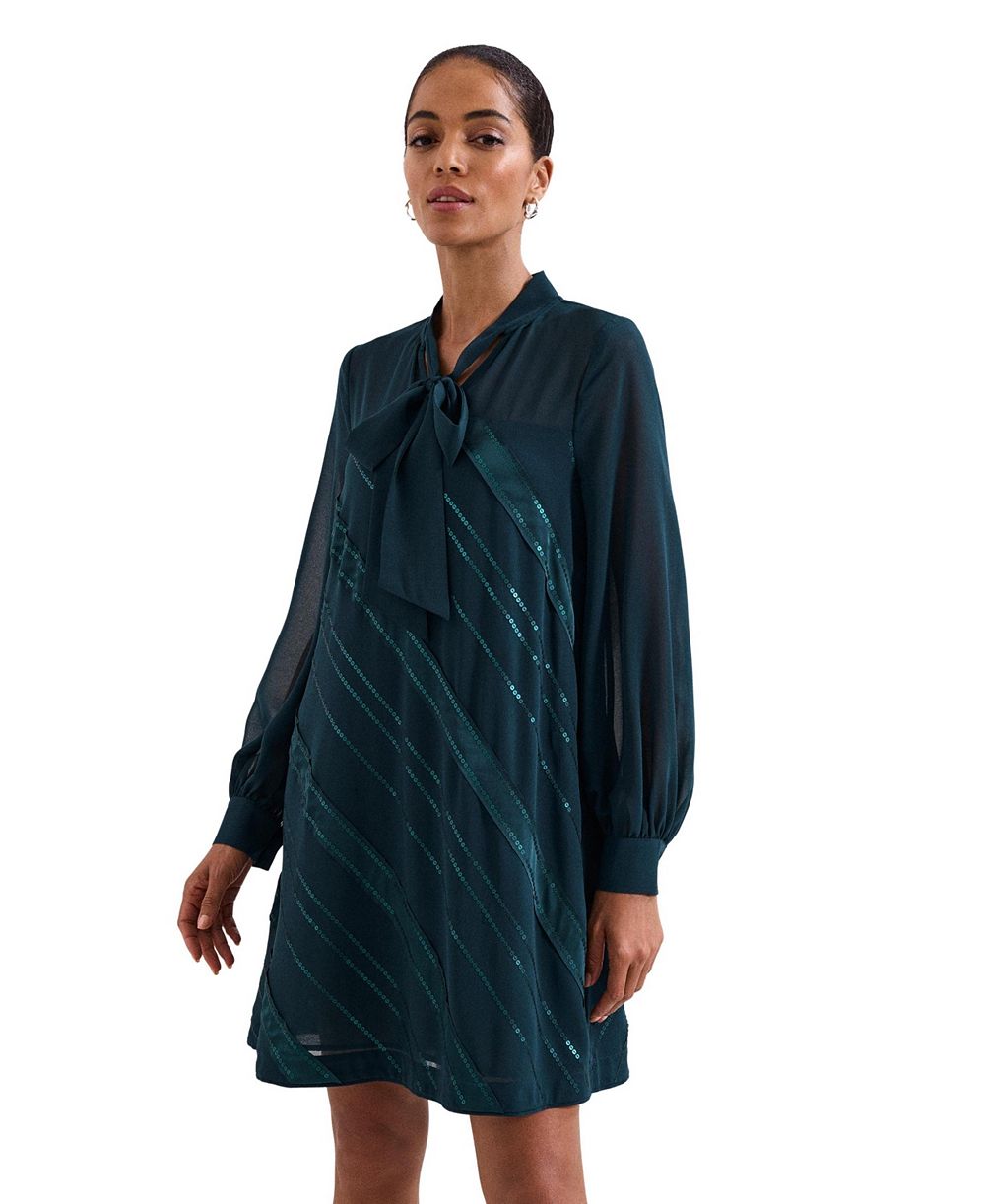 Женское вечернее платье Phase Eight Sonali Satin Embellished с длинным рукавом