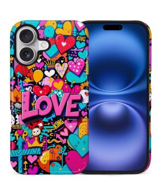 Lisen Phone Case Compatible with Apple iPhone, 2-Layer Durable, Pop Love
