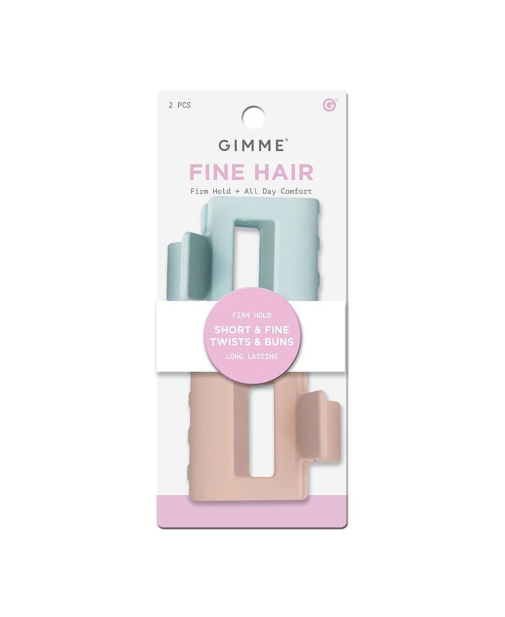 Gimme Beauty Fine Hair  Short Twists and Buns  Mini Claws for Fine and Thin Hair  Designer Non-Slip Accessory  2 Pack