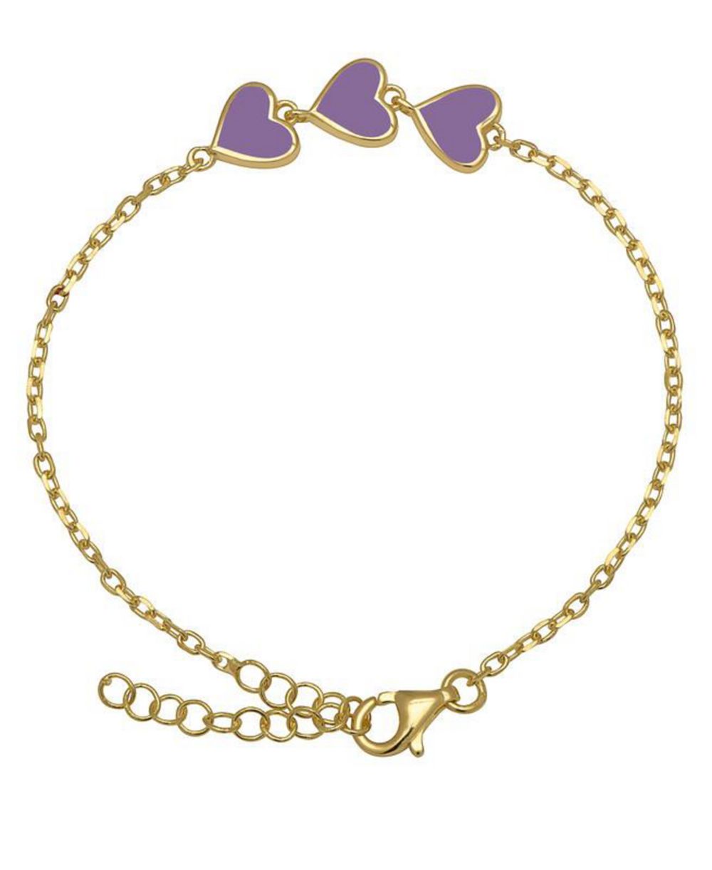 Lily Nily женский браслет с цепочкой в виде сердец из 14K золота