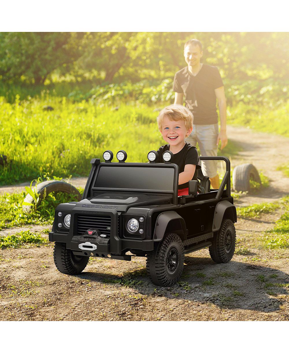 Детский электромобиль SEVORLEY Land Rover Defender 110 SVX на 12V с родительским пультом управления и светодиодными фонарями, для детей 3-5 лет