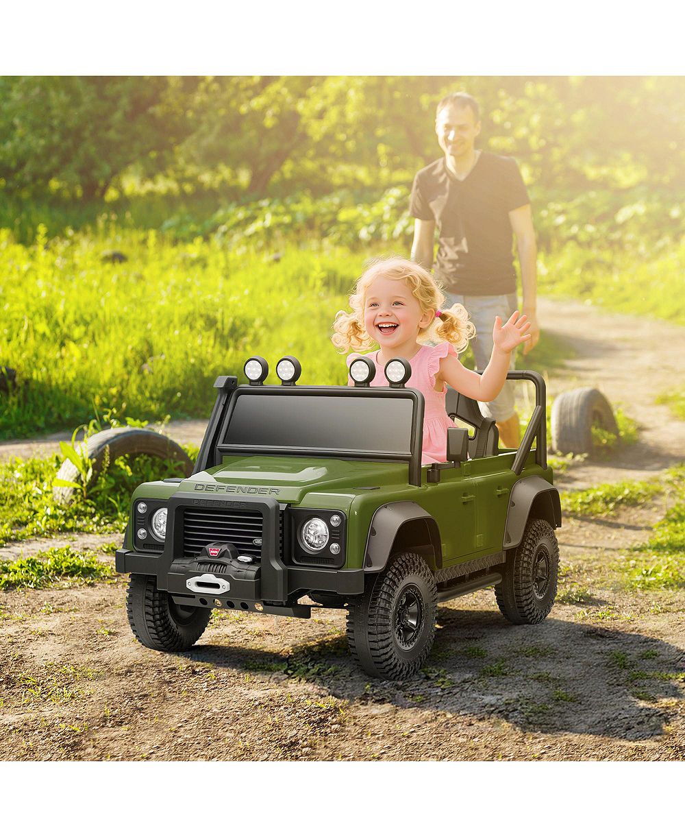 детский электромобиль SEVORLEY 12V Land Rover Defender 110 SVX с пультом управления, подвеской колес, LED-подсветкой, 3-5 лет