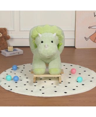 SEVORLEY Plush Dinosaur Rocking Ride-On Toy, Ages 1-3