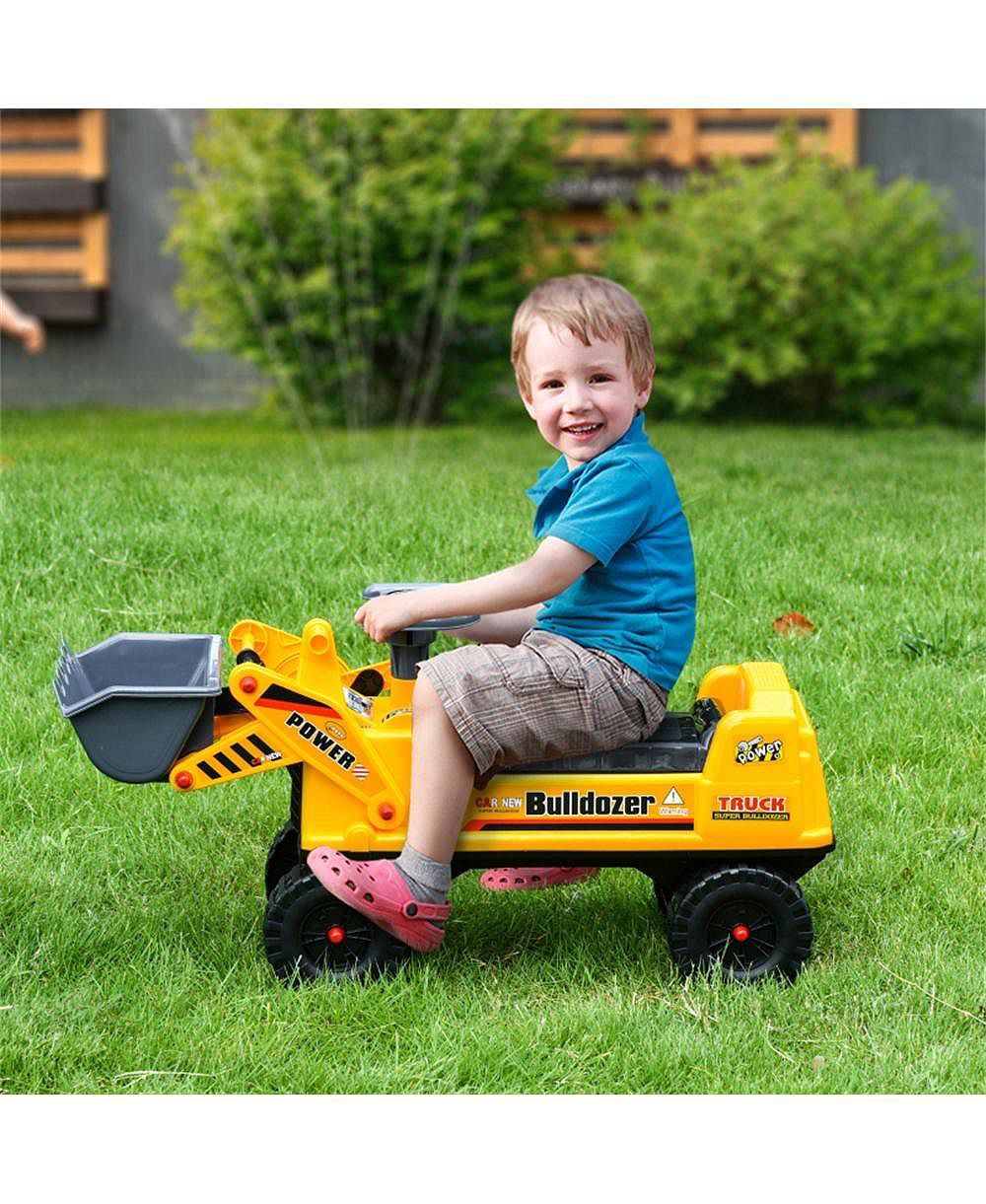 SEVORLEY детский экскаватор на ножном приводе для детей 2-3 лет с рабочей ковшом и отсеком для хранения под сиденьем