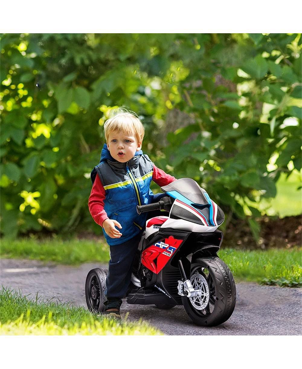 Sevorley 6V Rechargeable Kids Electric Ride-On Motorcycle with Training Wheels and LED Lights, Ages 18 Months-5 Years