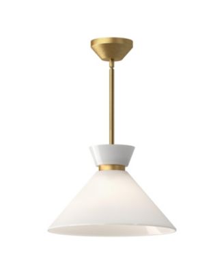 Alora Mood Halston 14-in Glossy lack 1 Light Socket Pendant