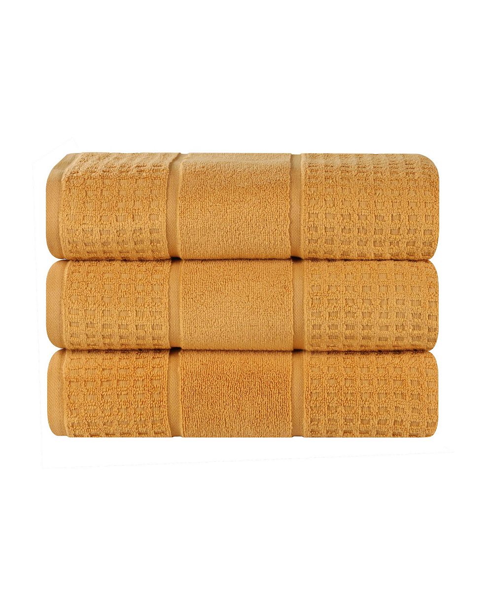Набор из 3 полотенец superior napa zero twist waffle honeycomb plush soft absorbent для ванной