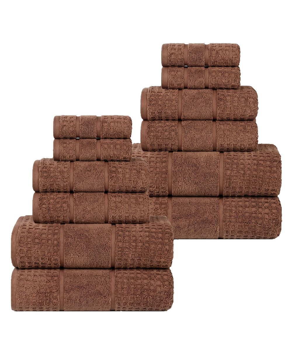 Superior набор полотенец Napa Zero Twist Waffle Honeycomb Plush Soft Absorbent, 12 шт., плюшевые, мягкие, впитывающие, без скручивания