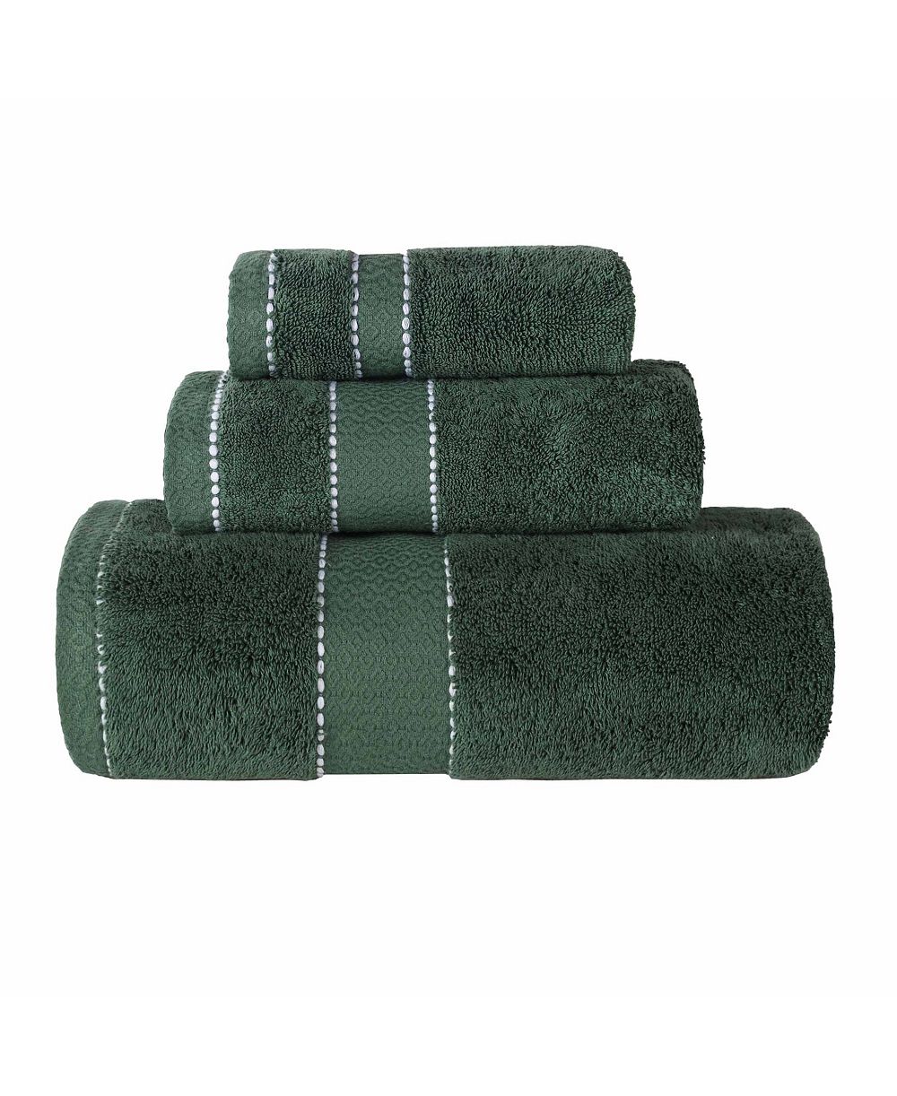 Superior Niles Egypt Produced Giza Dobby Ultra-Plush Thick Soft Absorbent 3-Piece Towel Set