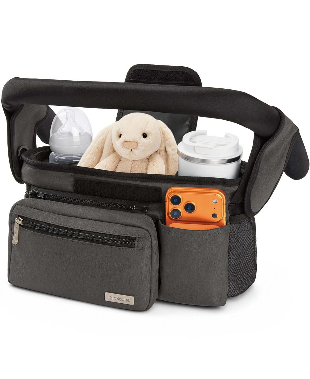 KeaBabies Stash Stroller Organizer Bag, Storage Caddy with Cup Holders, Fits Most Strollers and Wagons