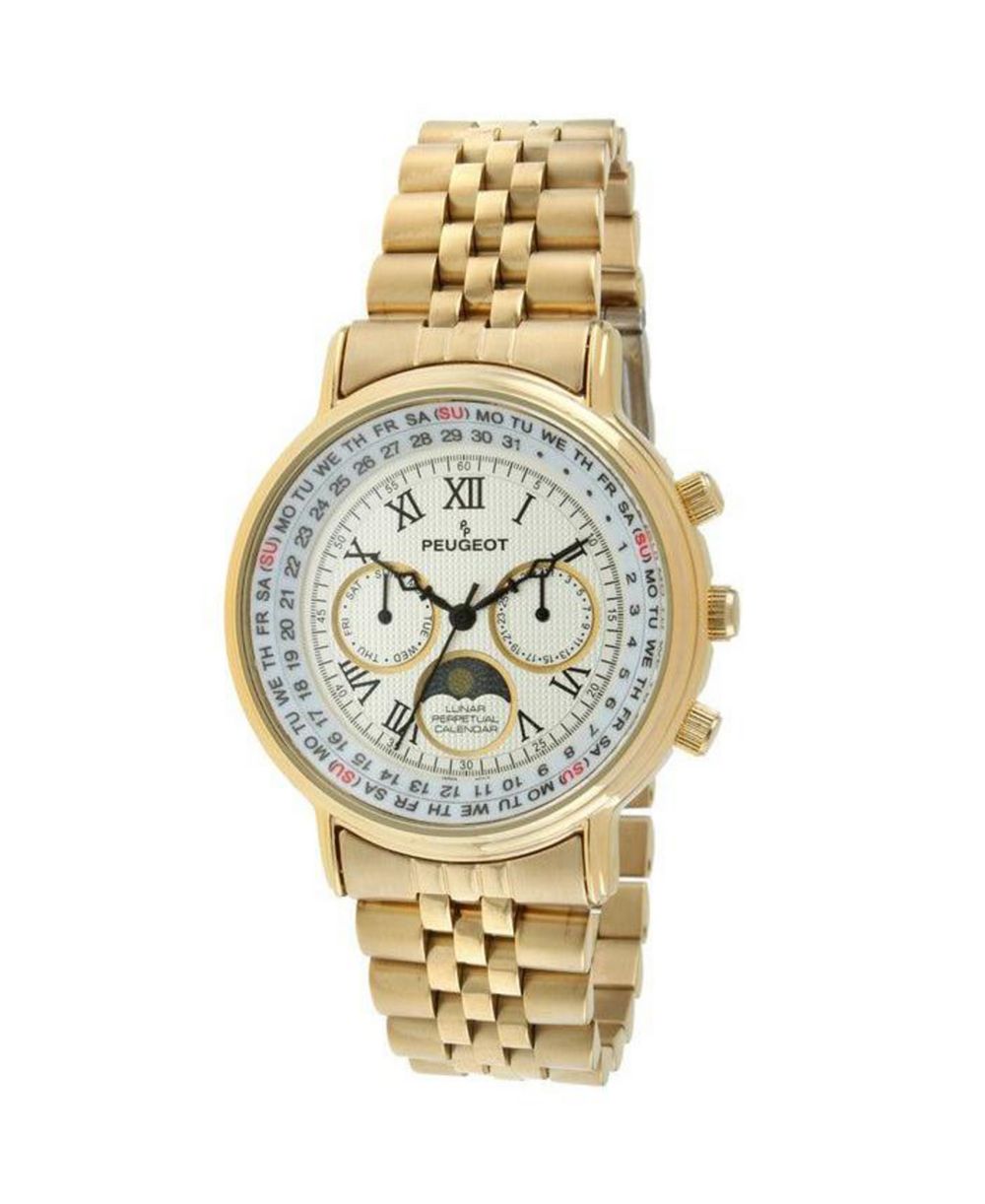 Peugeot Vintage Multi-Function Bracelet Watch with Perpetual Calendar and Moon Phase