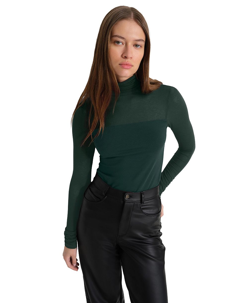 Marcella Women's Cara High-Stretch Long-Sleeve Turtleneck Top