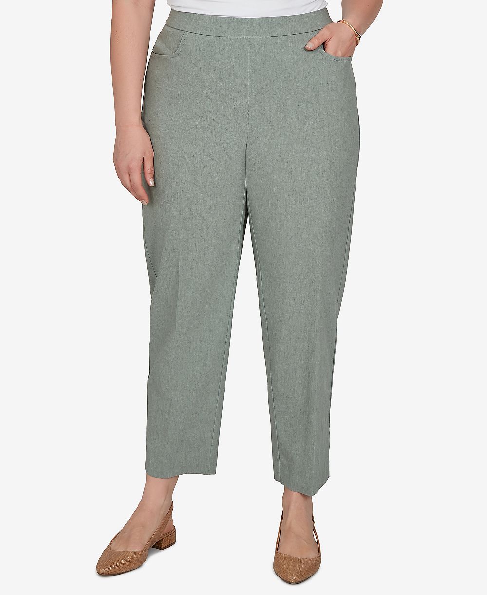Женские укороченные брюки Alfred Dunner Plus Size Pull-On Mid-Rise