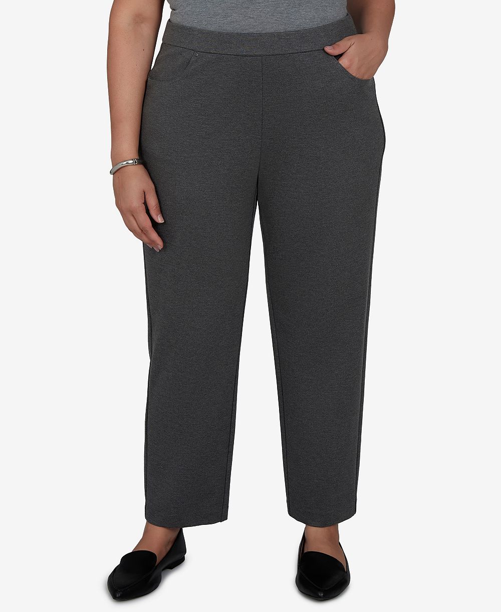 Alfred Dunner Plus Size Pull-On Mid-Rise Ankle Pants