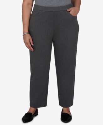 Alfred Dunner Plus Size Pull-On Mid-Rise Ankle Pants