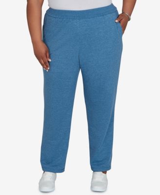 Alfred Dunner Plus Size Pull-On Elastic Waist Mid-Rise Denim Pants