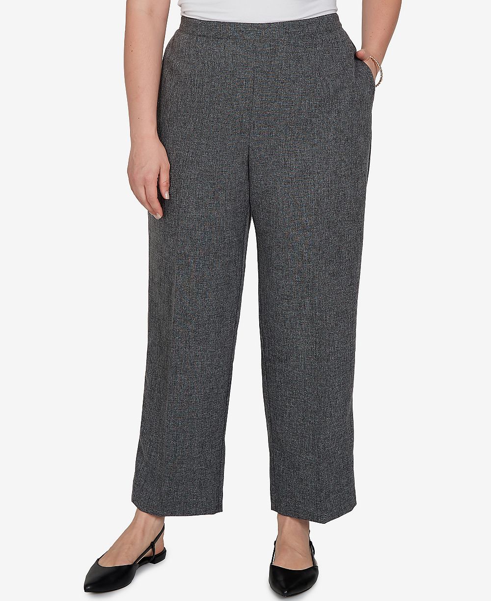 Alfred Dunner Plus Size Pull-On Mid-Rise Straight Pants