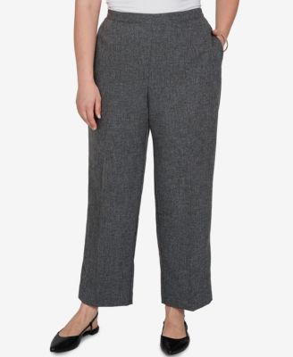 Alfred Dunner Plus Size Pull-On Mid-Rise Straight Pants