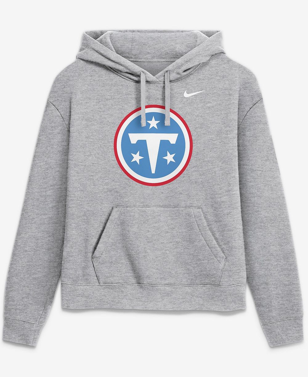 Nike женское худи Tennessee Titans Primetime Club меланжевого серого цвета