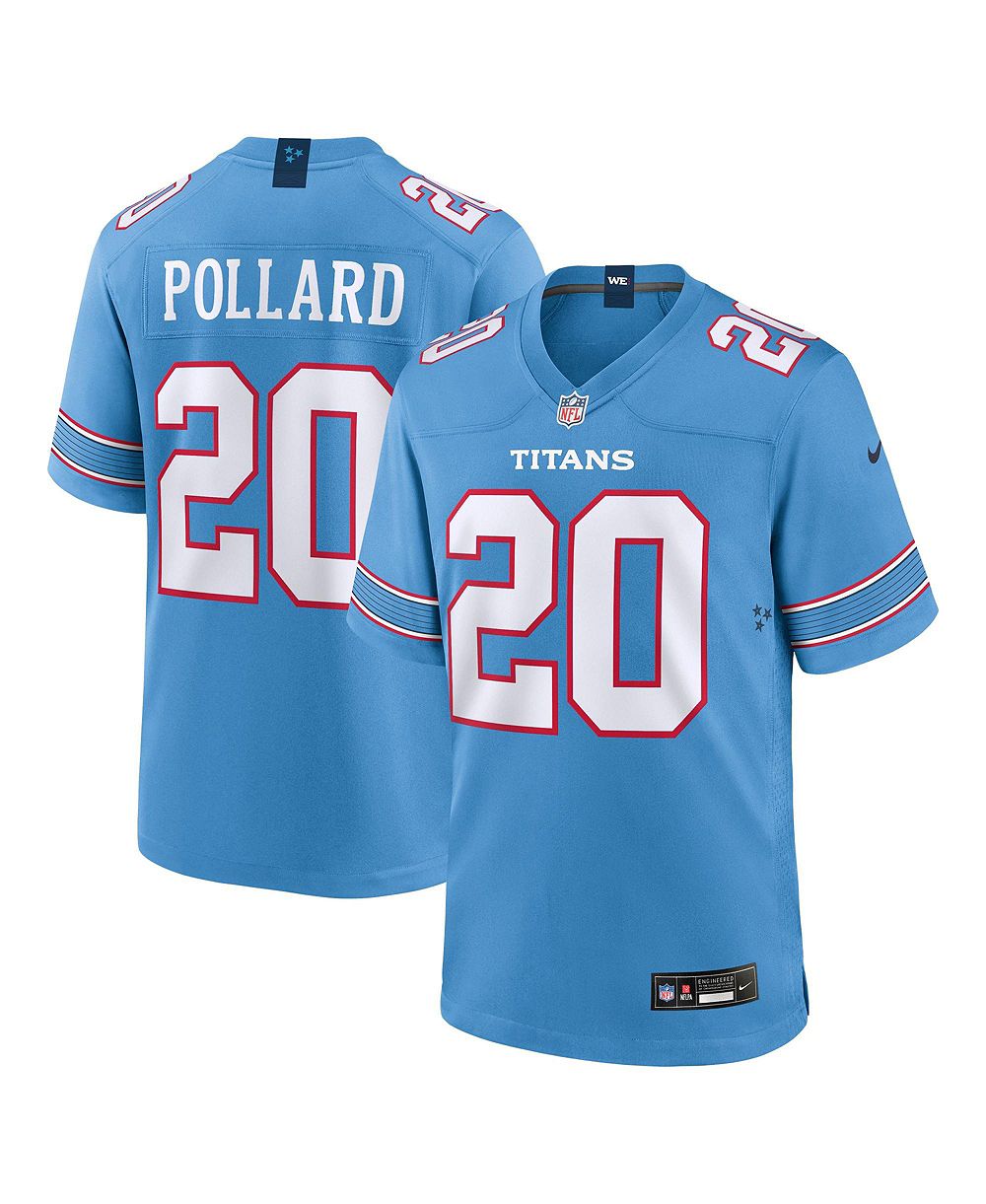 Nike мужская игровая джерси Tony Pollard Light Blue Tennessee Titans
