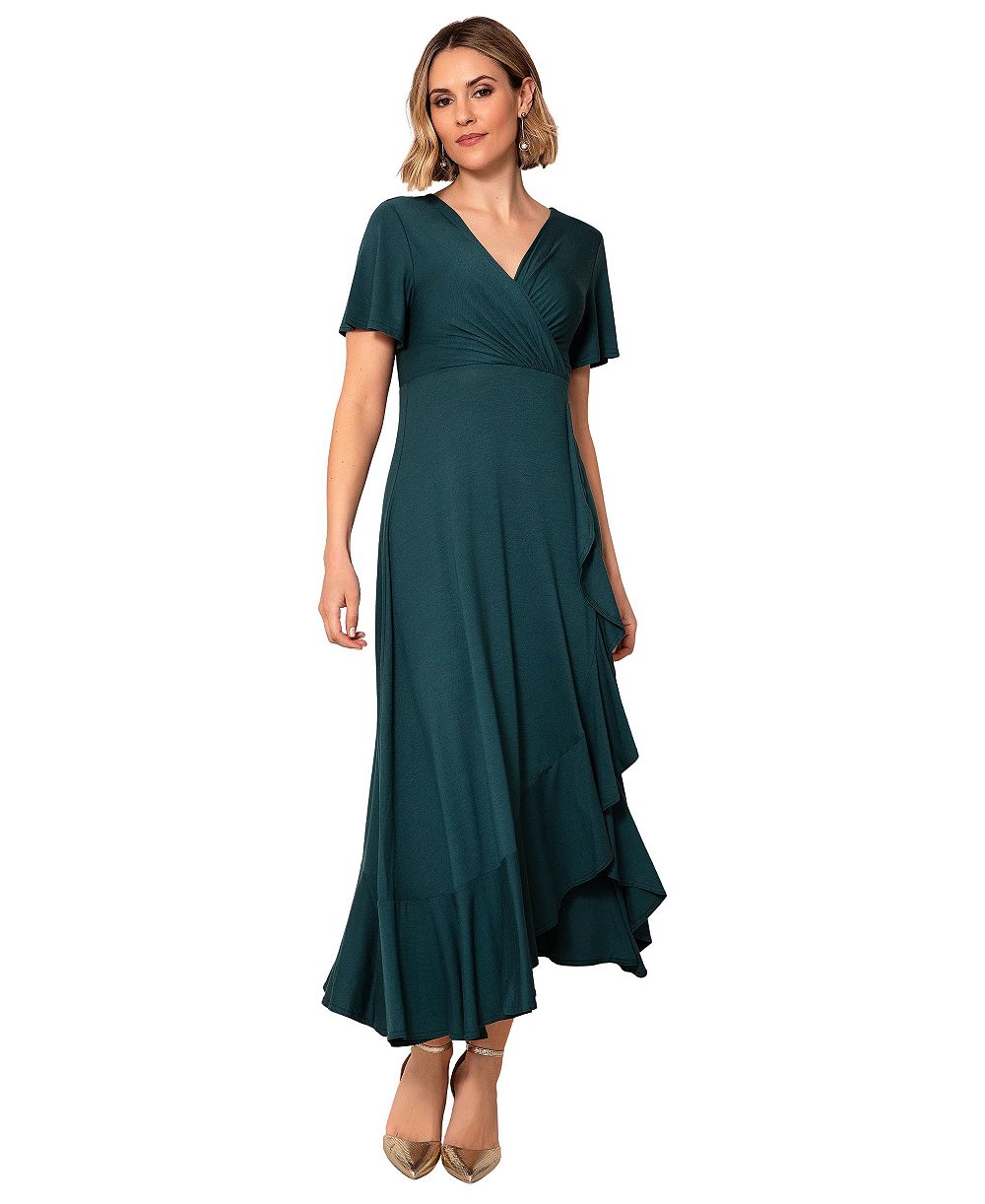 Женское миди платье Alie Street London Waterfall Ruffle Wrap