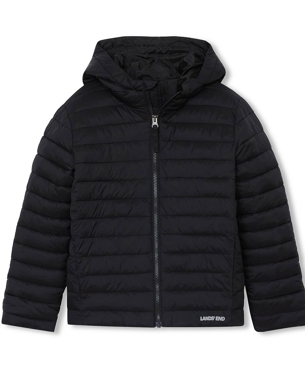 Lands' End Детская утепленная куртка с капюшоном, Husky FeatherFree